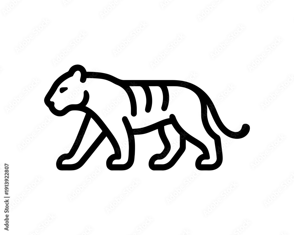 Obraz premium Tiger logo vector for brand identity