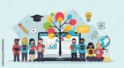 Diverse group of people standing together.