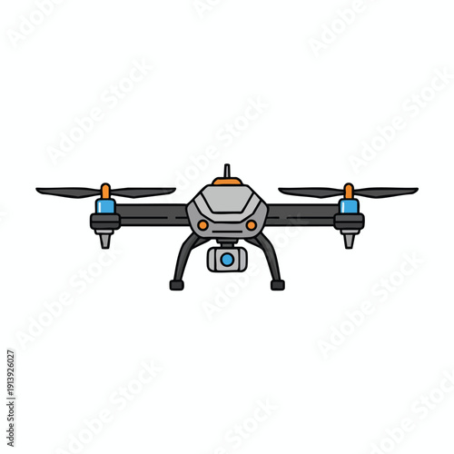 Modern Surveillance Drone with Quadrotor Design for Aerial Photography and Security