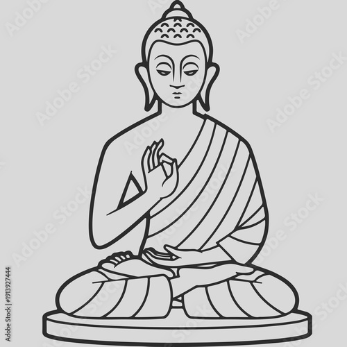 buddha statue on a black background