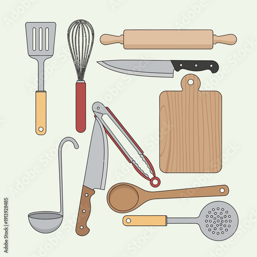 Kitchen Utensils and Cooking Tools.