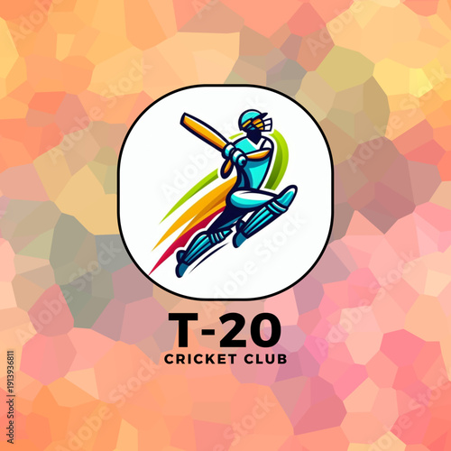 illustration of batsman playing cricket championship sports background