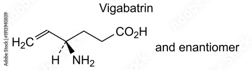 Vigabatrin, chemical structure of vigabatrin, drug substance
