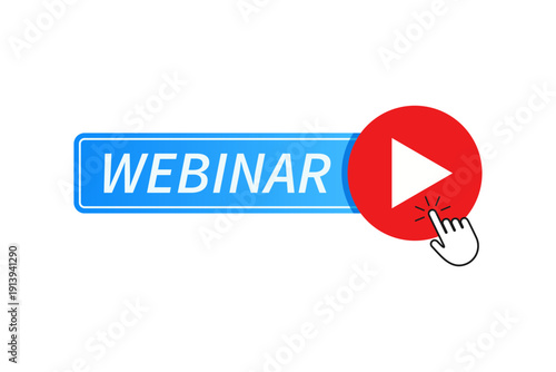 Live webinar. Live broadcast for online education and online business. Vector illustration.