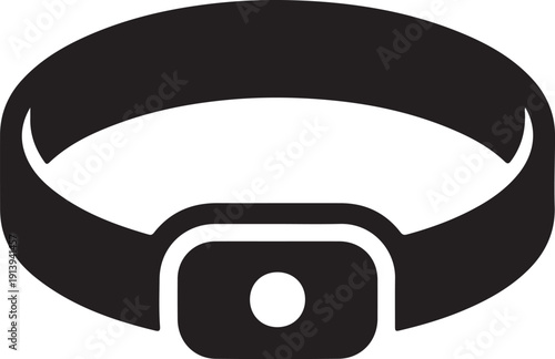 Black smartwatch with square face and rounded strap isolated on transparent background