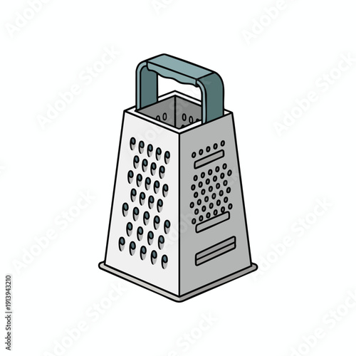 Modern Kitchen Grater with Fresh Cheese for Cooking and Food Preparation