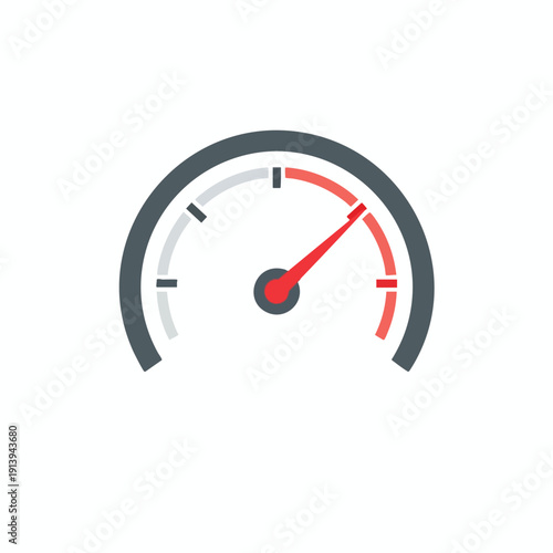 Close Up of a Speedometer Gauge Showing High Speed Reading