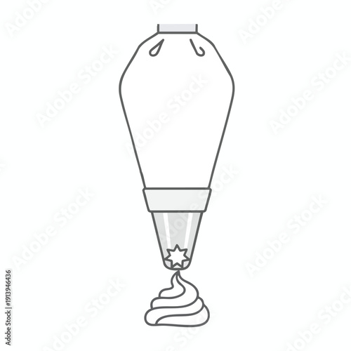 Pastry Bag with Icing Decorating Cake or Pastry