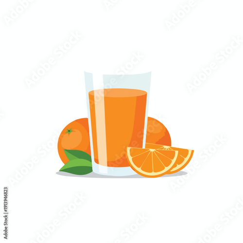 Freshly Squeezed Orange Juice in Glass