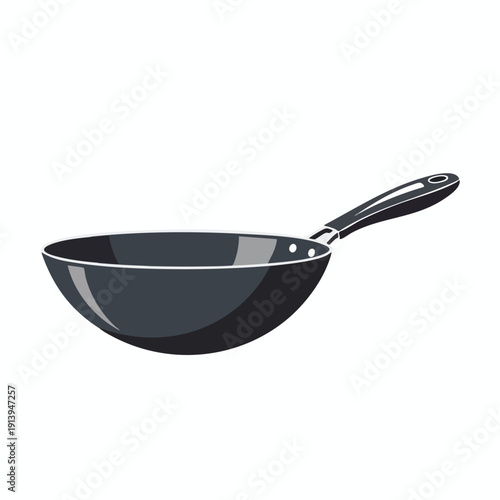 Black Frying Pan Illustration