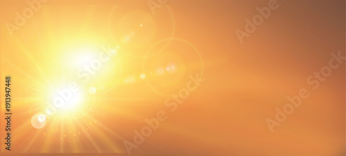 Abstract summer background with hot sunshine design