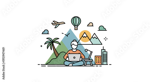 Embrace the freedom of a digital nomad lifestyle, working remotely from any corner of the globe while exploring diverse landscapes and cultures with technology