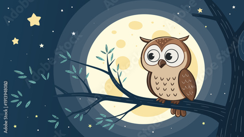 owl sitting on a branch