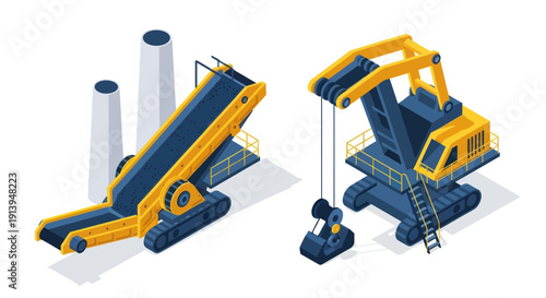 Industrial machinery equipment for manufacturing and production processes.
