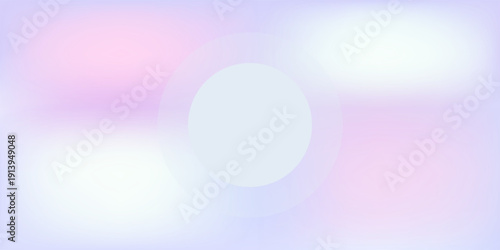 Soft pastel gradient background with a transparent glass circle. Minimal abstract design in blue, purple, and pink hues perfect for modern UI, website banners, or futuristic presentation templates.