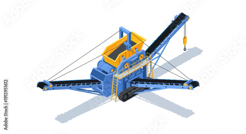 Industrial crushing and screening plant equipment for mining and construction.