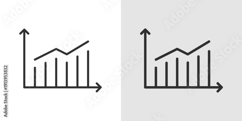 Chart Report Icon representing data visualization, business analytics, performance tracking, financial reports, and statistical analysis.
