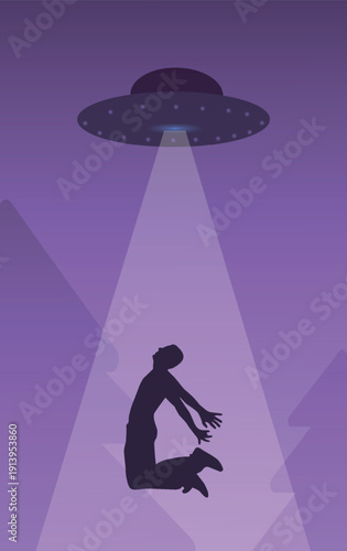 Futuristic Alien Invasion Over Planet Earth, Bright Star Glow and Dark Sky Mystery Concept