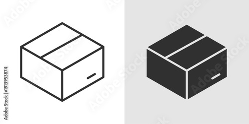 Package Icon representing shipping, delivery, logistics, product packaging, and order fulfillment.
