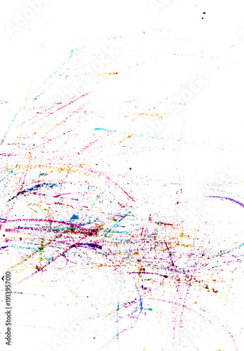 Wallpaper Mural artistic scribbling circle, colorful hatching, grunge abstract isolated on white background and texture, design element Torontodigital.ca