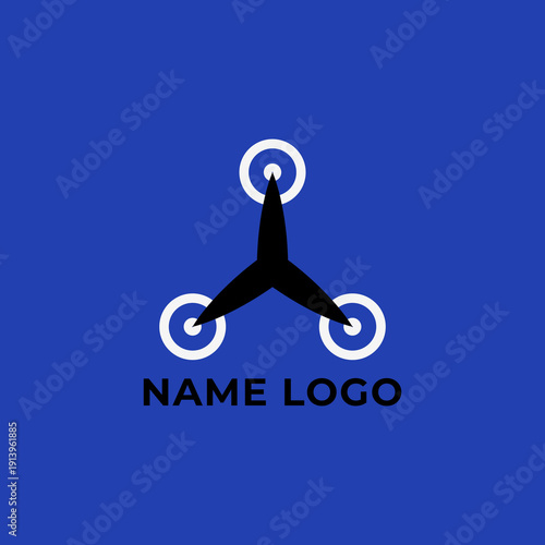 Colorful Drone Logo – Creative Aerial Technology Photography Brand Identity Premium Design