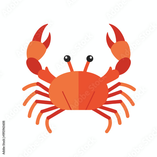 Colorful Cartoon Crab Illustration for Creative and Educational Use