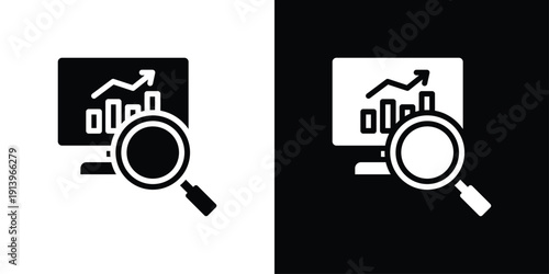 Analytics Icon Sheet Black And White