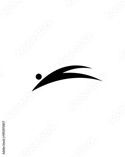 vector illustration of an abstract bird
