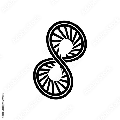 Abstract Infinity DNA Helix Symbol