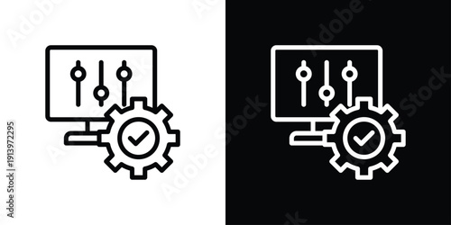 System Configuration Icon Sheet Black And White