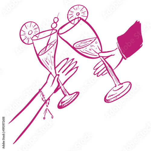 After Party Wedding Element Illustration