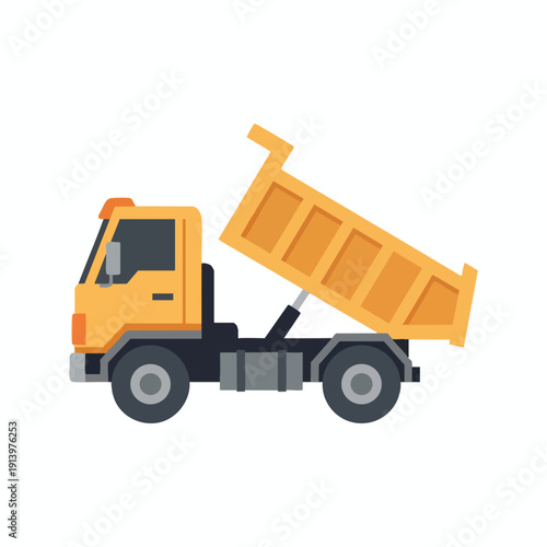 Heavy Duty Dump Truck in Construction Site for Industry and Logistics