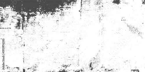 Aged Vintage Paper Texture with Faded Text and Dark Smudges, Grunge Distressed Old Document Background.