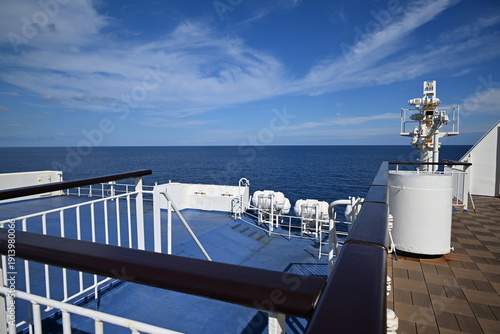 The top deck on the ferry of the Otaru Maiduru trip in Hokkaido Japan