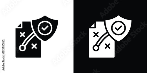 Planning Icon Sheet Black And White