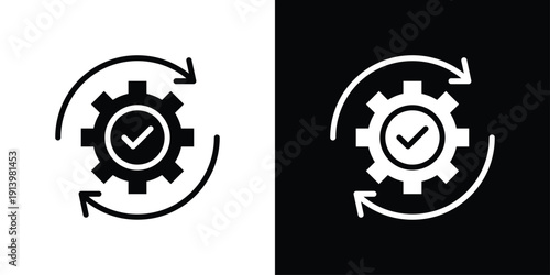 Automation Icon Sheet Black And White