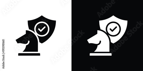 Strategy Icon Sheet Black And White
