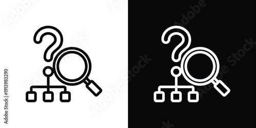 Root Cause Icon Sheet Black And White