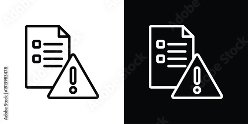 Incident Report Icon Sheet Black And White