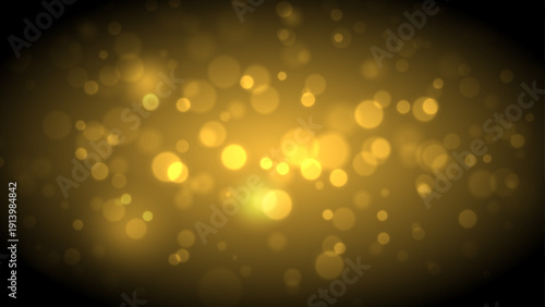 Golden bokeh lights with sparkle and glitter overlay on a transparent background luminous, festive, and elegant.