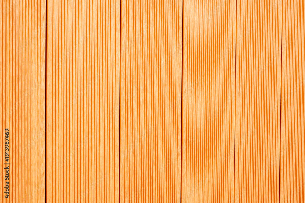 Fototapeta premium Warm Orange Wooden Panel Texture Background with Vertical Pattern