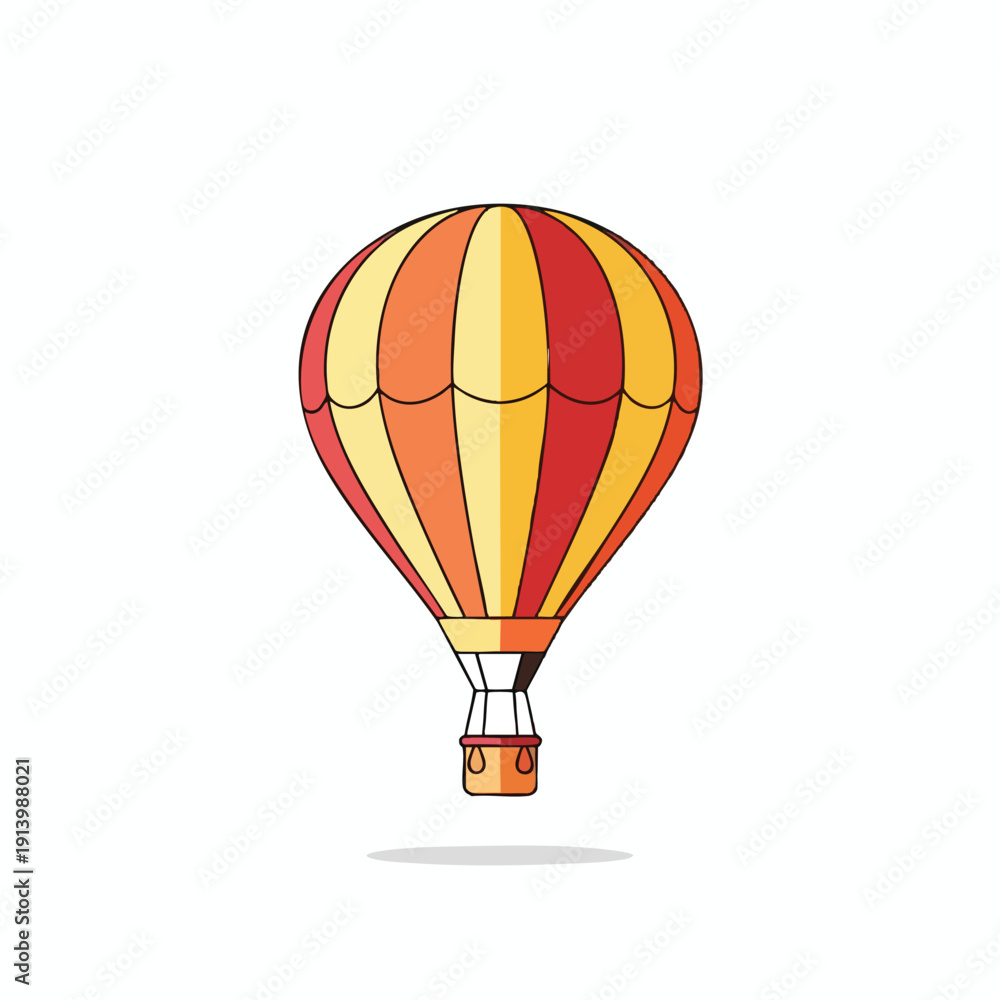 Fototapeta premium Vibrant Hot Air Balloon Illustration