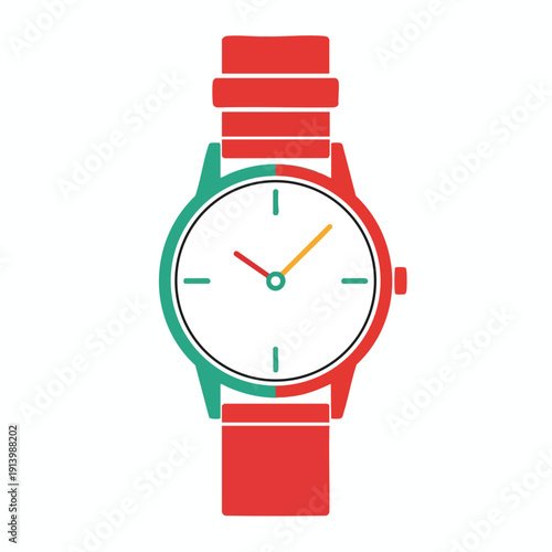 Colorful Wristwatch Vector Illustration