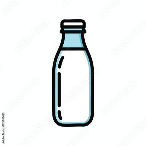 Transparent Glass Bottle Illustration