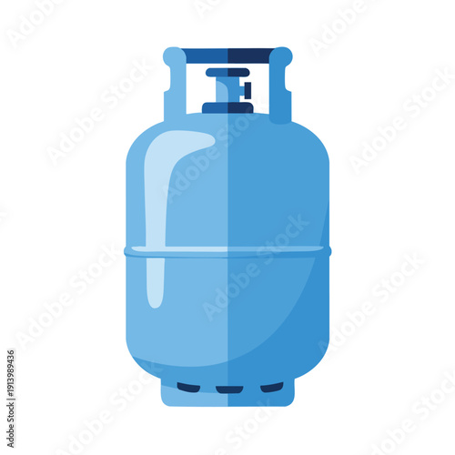 Blue Gas Cylinder Illustration