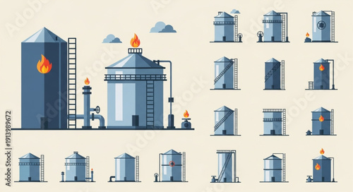 Industrial Silos and Storage Tanks Collection.