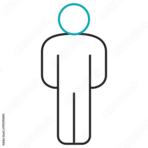 Human Icon, Essence of Humanity, Mind And Body Connection, Social Being Identity, vector