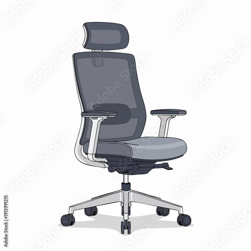 Modern Office Chair with Adjustable Armrests