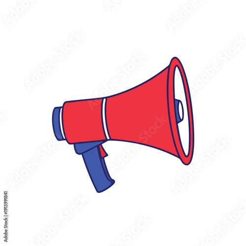 Red Megaphone Icon for Announcements