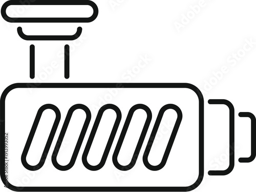 Outline icon representing a kitchen meat grinder or mincer for food preparation